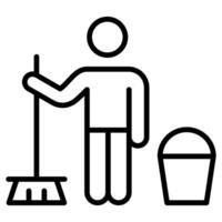 Housekeeping icon line vector illustration