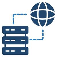 Web Hosting icon line vector illustration