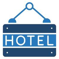 Hotel Sign icon line vector illustration