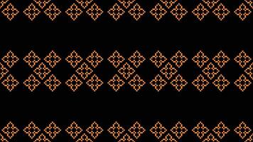 Traditional ethnic motifs ikat geometric fabric pattern cross stitch.Ikat embroidery Ethnic oriental Pixel black background.Abstract,vector,illustration. Texture,scarf,decoration,wallpaper. vector