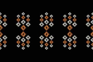 Traditional Ethnic ikat motif fabric pattern geometric style.African Ikat embroidery Ethnic oriental pattern black background wallpaper. Abstract,vector,illustration.Texture,frame,decoration. vector