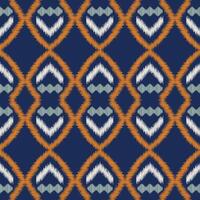 Traditional Ethnic ikat motif fabric pattern geometric style.African Ikat embroidery Ethnic oriental pattern blue background wallpaper. Abstract,vector,illustration.Texture,frame,decoration. vector