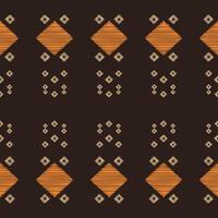 Traditional Ethnic ikat motif fabric pattern background geometric .African Ikat embroidery Ethnic oriental pattern brown background wallpaper. Abstract,vector,illustration.Texture,frame,decoration. vector