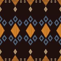 Traditional Ethnic ikat motif fabric pattern background geometric .African Ikat embroidery Ethnic oriental pattern brown background wallpaper. Abstract,vector,illustration.Texture,frame,decoration. vector