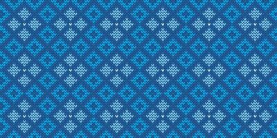 Crochet pattern, Vector cross stitch zigzag background, Knitted ethnic repeat Navajo style