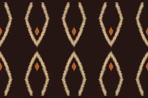 Traditional Ethnic ikat motif fabric pattern geometric style.African Ikat embroidery Ethnic oriental pattern brown background wallpaper. Abstract,vector,illustration.Texture,frame,decoration. vector