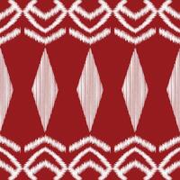 Traditional Ethnic ikat motif fabric pattern geometric style.African Ikat embroidery Ethnic oriental pattern red background wallpaper. Abstract,vector,illustration.Texture,frame,decoration. vector