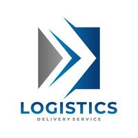 Logistic Logo, arrow design logo template, vector illustration