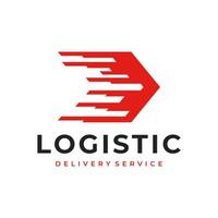 Logistic Logo, arrow design logo template, vector illustration