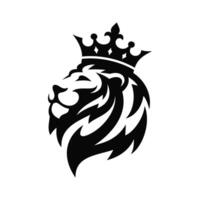 símbolos de la corona del rey real león. elegante logotipo de animal leo dorado. icono de identidad de marca de lujo premium. ilustración vectorial vector