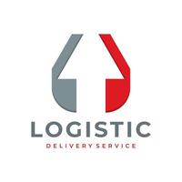 Logistic company vector logo. Delivery icon. Arrow icon. Arrow vector. Delivery service logo. Web, Digital, Speed, Marketing, Network icon.