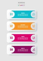 Infographic template business concept with workflow. vector