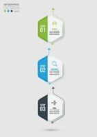 Infographic template business concept with workflow. vector