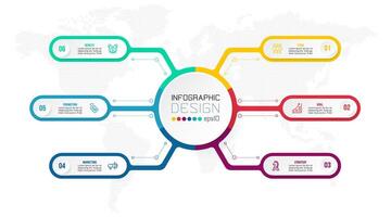 Infographic template business concept with diagram. vector