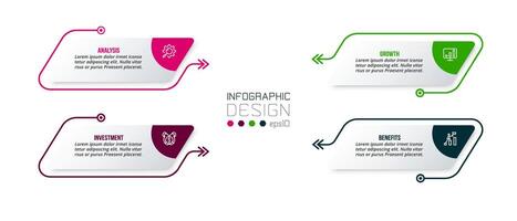 concepto de negocio de plantilla infográfica con diagrama. vector