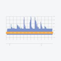 gráfico barras plantilla, plano diseño interfaz ilustración En para gráfico infografía. vector