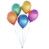 ai generiert bunt Luftballons Illustration png