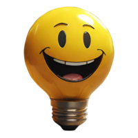 AI generated Funny bulb illustration png