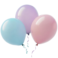 AI generated Colorful balloons illustration png