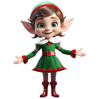 AI generated Funny elf illustration png