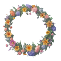 AI generated Summer flowers illustration png