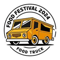 FOOD TRUCK FESTIVAL LOGO DESIGN TEMPLATE vector