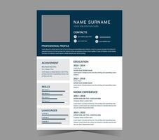 CV template or modern resume and vector design.