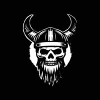 viking skull with black background vector