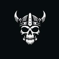 simple head skull viking suitable for t shirt vector