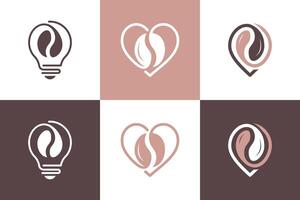 Set of coffee design element vector icon concept