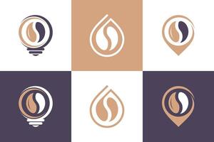 Set of coffee design element vector icon concept