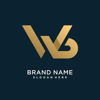 Combine letter W logo design element vector icon with creative and modern concept