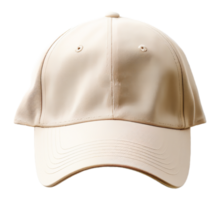 AI generated plain cream hat mockup template with front view, ai generative png