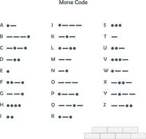 set of morse code. secret sign vector