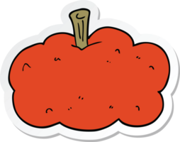 sticker of a cartoon pumpkin png