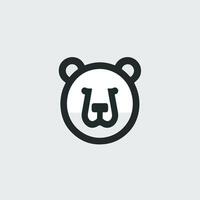 bear illustration logo vector