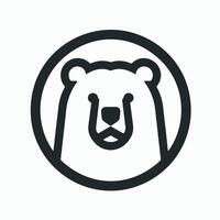 bear illustration logo vector