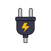Vector Electric Plug Flat Design Illustration