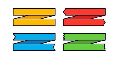 Vector Set of Ribbon Labels