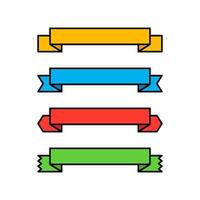Vector Set of Ribbon Labels
