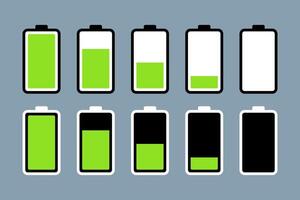 Vector Battery Level Indicator Set