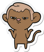 sticker of a cartoon monkey png