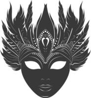 AI generated Silhouette Mask for the masquerade black color only vector