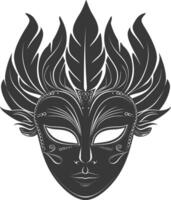 AI generated Silhouette Mask for the masquerade black color only vector