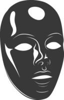 AI generated Silhouette Mask for the masquerade black color only vector