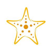 estrella de mar icono logo diseño vector