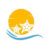 estrella de mar icono logo diseño vector