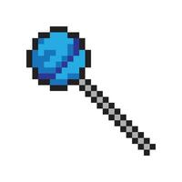 Lollipop with pixel art style vector