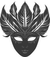 AI generated Silhouette Mask for the masquerade black color only vector