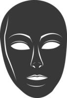 AI generated Silhouette Mask for the masquerade black color only vector